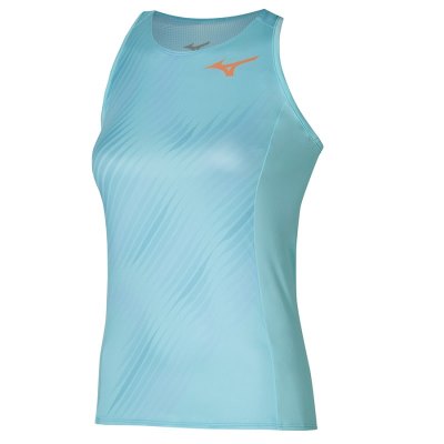 Camiseta sin Manga Mizuno Printed Mujer - Turquesa - Chile M953XYSQEC
